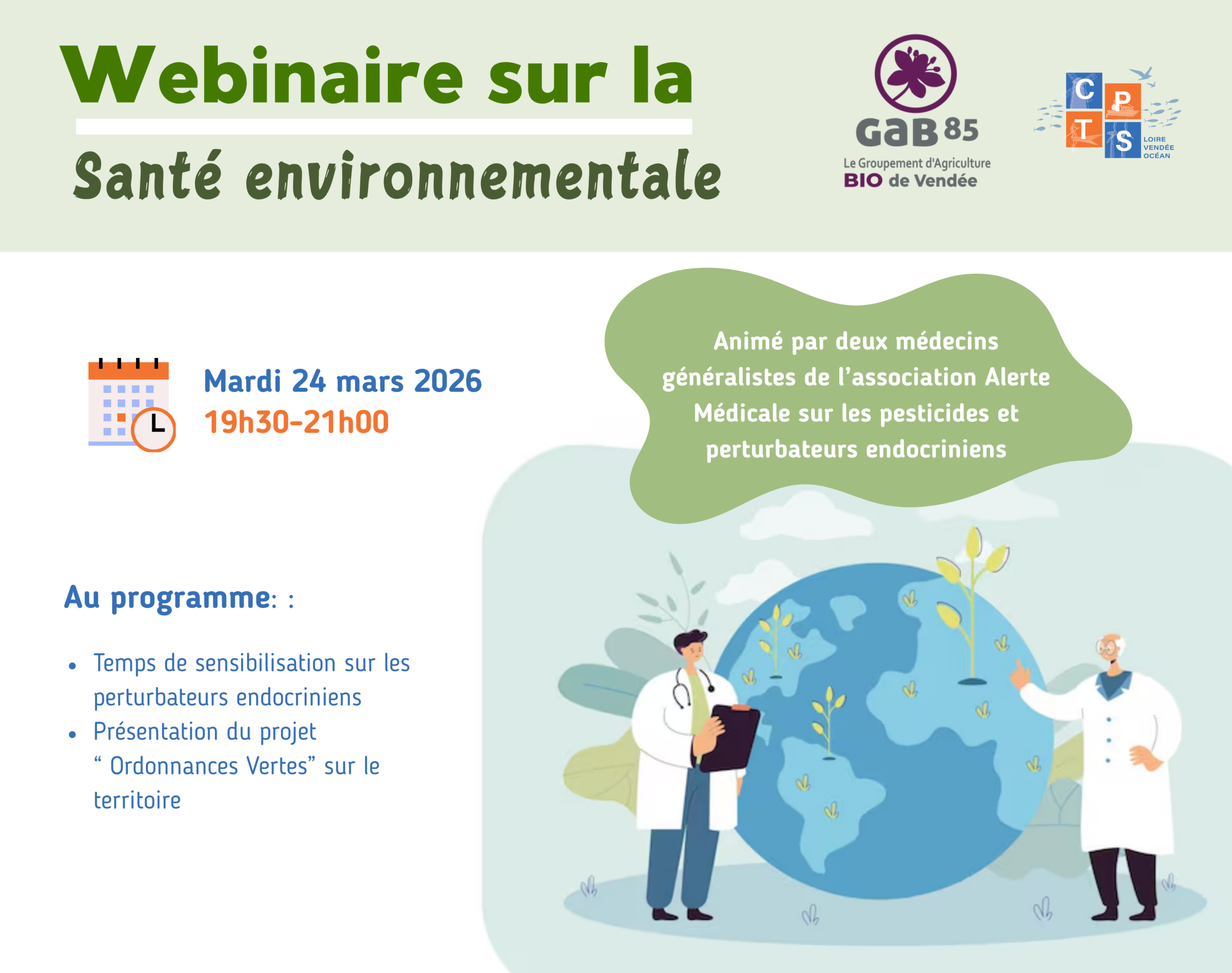 Santé environnementale – Webinaire Perturbateurs endocriniens & Ordonnances Vertes