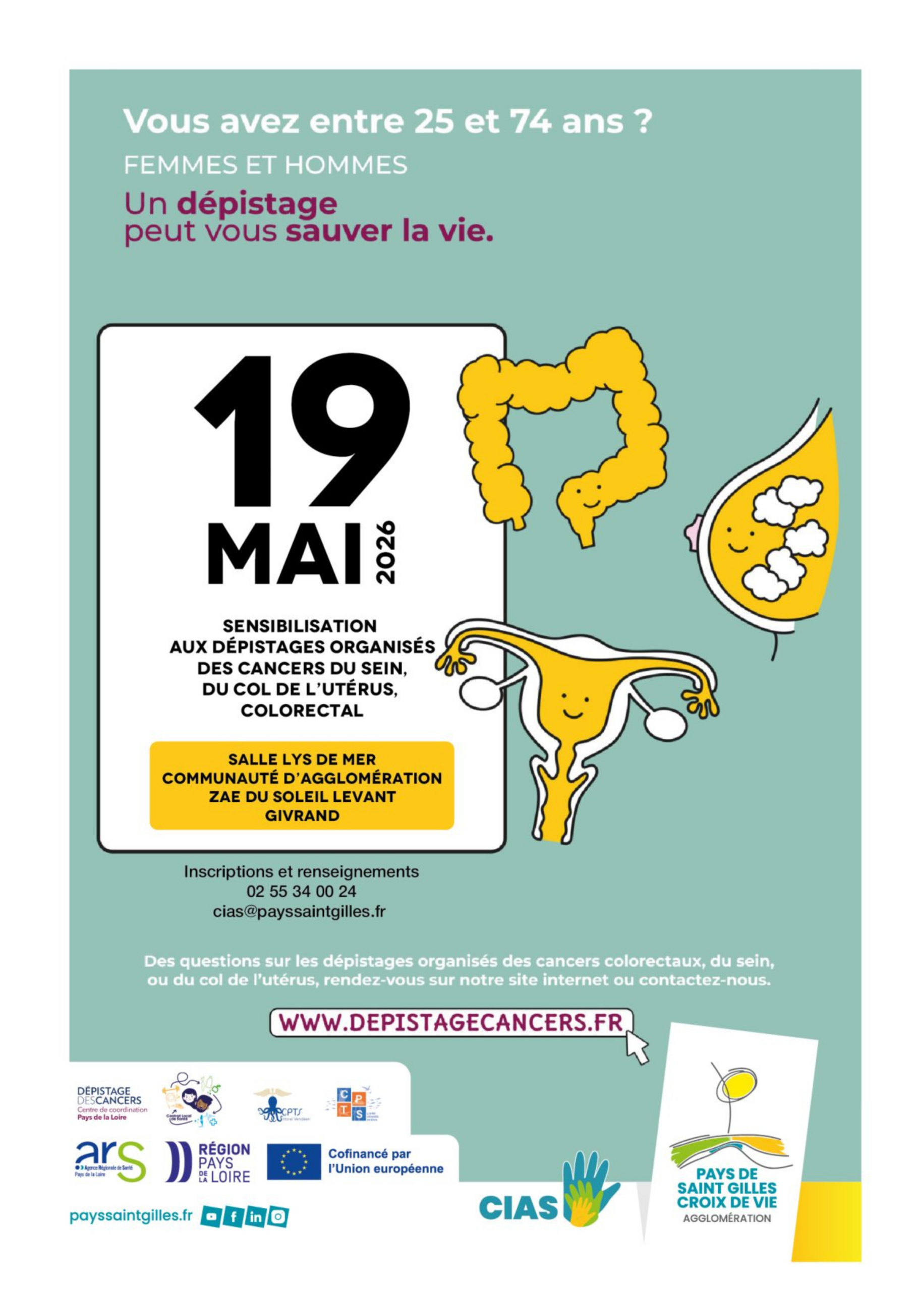 Dépistage organisés des cancers du sein, du col de l’utérus et colorectal