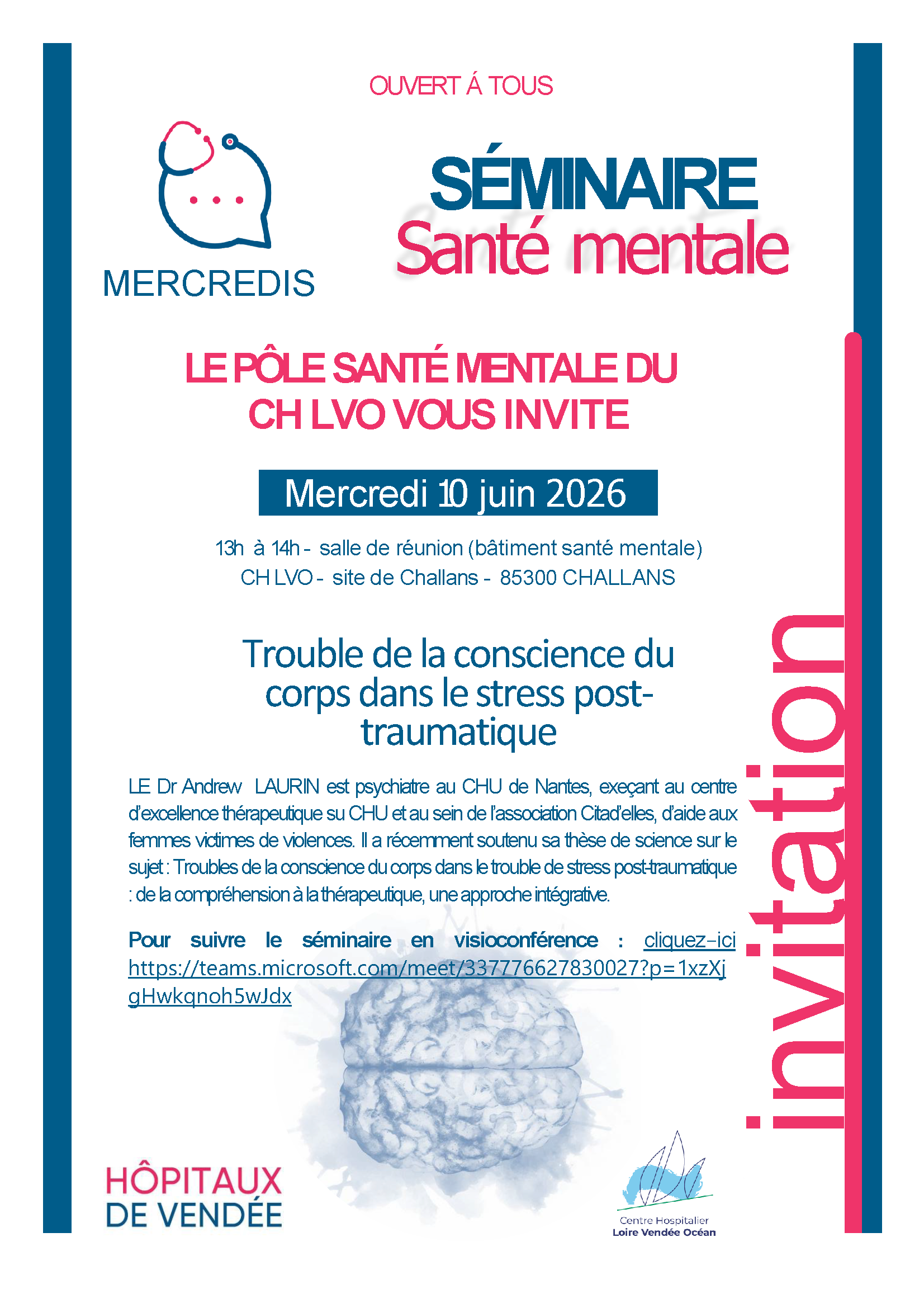 Séminaire santé mentale du CH LVO